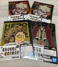 ホークス　爆豪　クリアファイル　一番くじ　1番くじ　ステッカー　シール