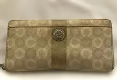 COACH 長財布 ラウンドファスナー ゴールド