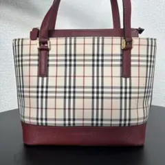 【未用品】BURBERRY バーバリー ノバチェック トートバッグ r2※
