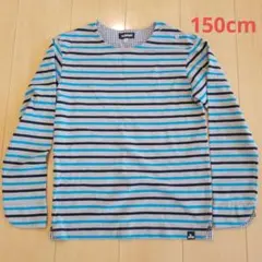 TKSAPKID 長袖カットソー 150cm グレー ストライプ 長袖Tシャツ