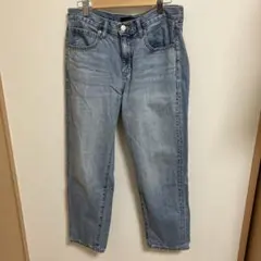 ユニクロ リラックステーパードアンクルジーンズ 26サイズ ライトブルー