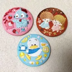サンリオ刺繍缶バッジ３　3個セット