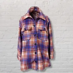 【H&M】チェック シャツジャケット ゆったり ゆるダボで可愛い ネルシャツ風