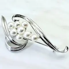 ☆美品☆ミキモト シルバー パール ブローチ 皇室御用達ブランド
