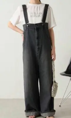 COLLAGE GALLARDAGALANTE サロペ ブラック サスペンダー