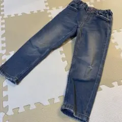 デニム 長ズボン 膝に穴あり