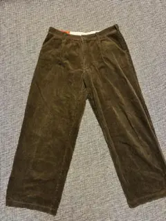 【UNIVERSAL OVERALL】ブラウンコーデュロイワイドパンツ