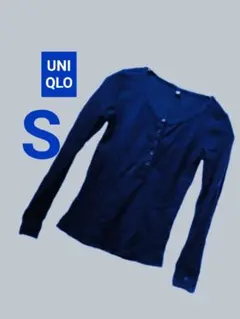 ヒ*ス様 UNIQLO ワッフルヘンリーネック 薄手 長袖 レディース トップス
