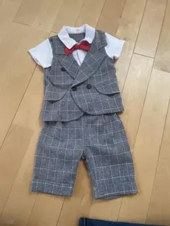 子供用フォーマルスーツ チェック柄