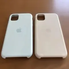 iPhoneXR 11用シリコンケース ミントグリーン、ホワイト 2個セット