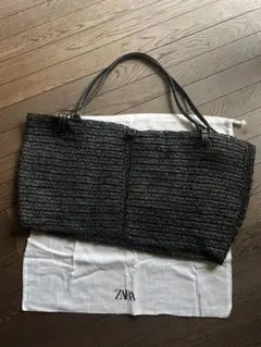 ZARA 編みカゴトートバッグ　未使用　サマーカゴバッグ