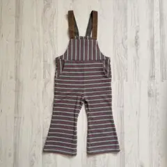 【 &mignon 】 ストライプオーバーオール サロペット　90サイズ