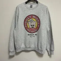 piggly wiggly 企業モノ　両面プリント　スウェット　トレーナー　L