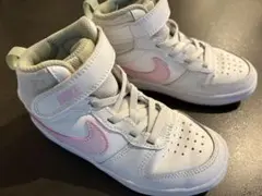 Nike ハイカットスニーカー ホワイト/ピンク Yahoo!オークション - NIKE ハイカットスニーカー ピンクX