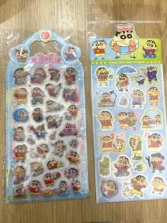 クレヨンしんちゃん 3D立体　ぷっくりシール、ステッカー2枚セット　海外製