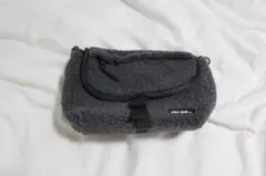 【Niko and...(ニコアンド)】ボアショルダーバッグ/チャコール