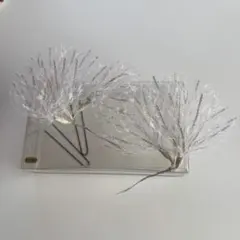 ホワイト花デザインヘアピン2個セット