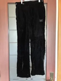 Needles ベロア スラックス パンツ グリーン S フレアシルエット