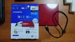 I-O DATA DVDドライブ USB 3.0 レッド