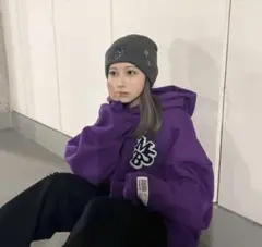 MBS パープル フード付きスウェット