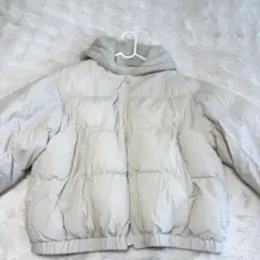GU ホワイト ダウンジャケット フリース裏地