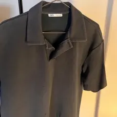 ZARA ネイビー ポロシャツ アメリカサイズM