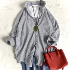 美品＊スピックアンドスパン HERDMANSカルディ ドルマンルーズシャツ