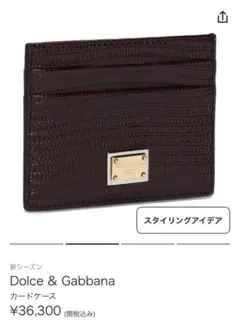 Dolce & Gabbana カードケース ブラウン