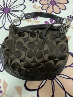 Coach ブラウン ロゴパターン バッグ