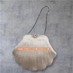 ビーズバッグ　和装用バッグ　パーティーバッグ　結婚式　和装小物　シェル型