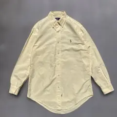 Ralph Lauren ボタンダウン 長袖シャツ ロゴ刺繍　古着