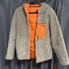 patagonia フリースジャケット グレー/オレンジ
