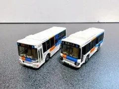 相鉄バス ミニカー 2台セット いすゞエルガ 三菱ふそうエアロスターのサムネイル