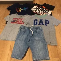 GAPTシャツ2枚、adidas1枚、PUMA1枚GAPハーフパンツサイズ130