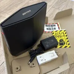 バッファローWi-Fiルーター （本体、スタンド、ACアダプター、４口タップ)