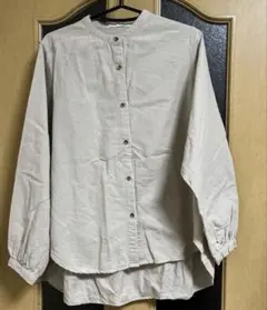 アメリカンホリック　ゆったりノーカラーシャツ