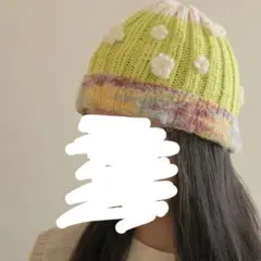 ハンドメイド帽子　男女兼用　手編み