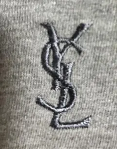 Yves Saint Laurent YSL ロゴ刺繍 Tシャツ グレーのサムネイル