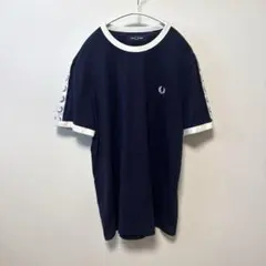 ▪️FRED PERRY フレッドペリー　半袖Tシャツ　M リンガー　肩袖ロゴ