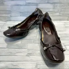 TOD’S　パンプス　タッセル　パテントレザー　ブラウン　22cmのサムネイル