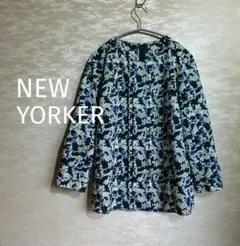 NEW YORKER フラワープリント タックブラウス 花柄 プルオーバー 美品