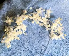 ヘア飾り、おそろいのネックレス&ピアス 3点セット