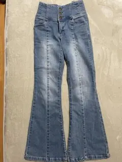 デニムフレアーパンツ　XSのサムネイル