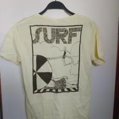サーフィンデザイン イエロー Tシャツ