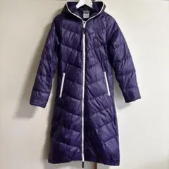 adidas ダウン ロングコート ベンチコート パープル M