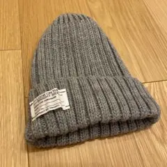 GU ニット帽 グレー ビーニー