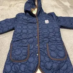 バニー刺繍付きネイビーキルティングジャケット 130センチ
