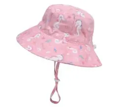 ハット キッズ 帽子 あご紐付き 子供用 おしゃれ イラスト 柄物 シンプル