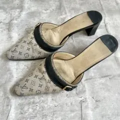 LOUIS VUITTON ヴィトン モノグラムミニ ミュール ヒール 23.5のサムネイル