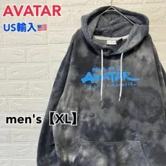 ●D301【US輸入】アバター スウェットパーカー グレー系 タイダイ柄【XL】